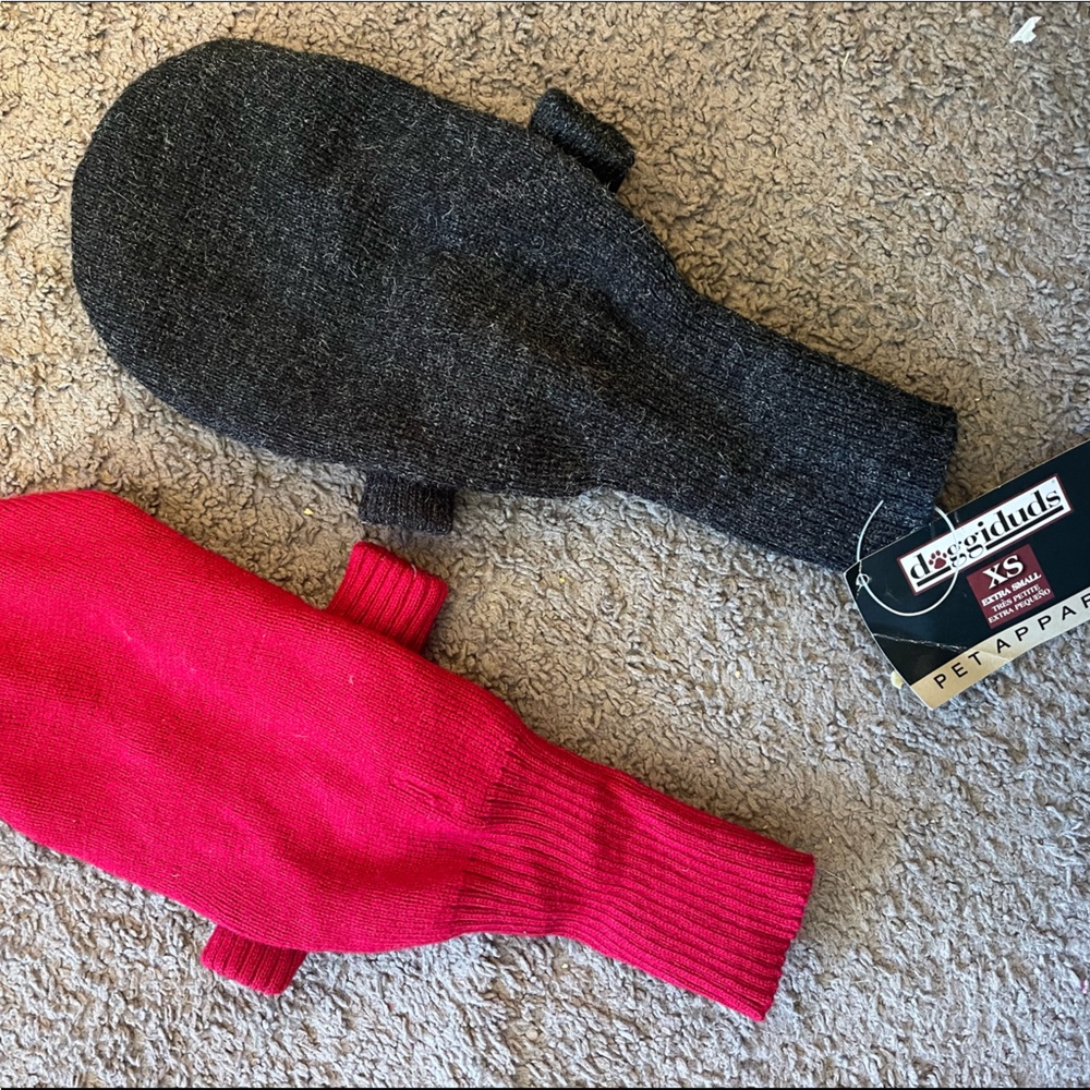 2 Dog Sweaters by Doggiduds Extra Small